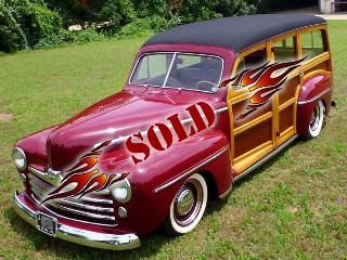 Left front 1947 Ford Woody Station Wagon